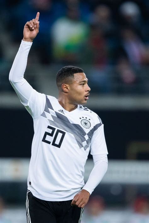 Serge Gnabry of Germany gestures during the International Friendly ...