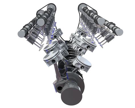 V12 Engine Cylinders Animation 3D model animated rigged | CGTrader