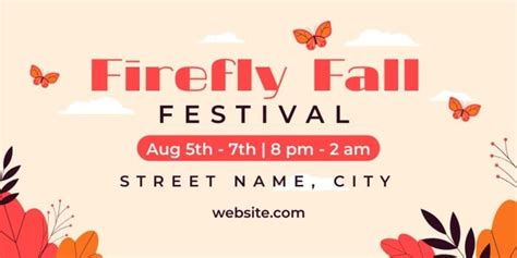 Design this Linear Hand-drawn Firefly Fall Festival Email Banner ...