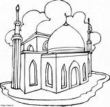Free Mosque coloring page sketch template
