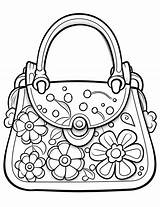 coloring Pages purse  For Kids Free Printable Coloring sketch template