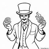 Magician Coloring Page  Coloring Pagescom sketch template