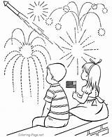 Watching Fireworks  4th Of July Coloring Pages Home sketch template