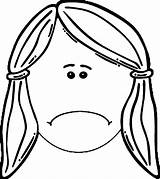 Sad Face Coloring Page Sketch sketch template