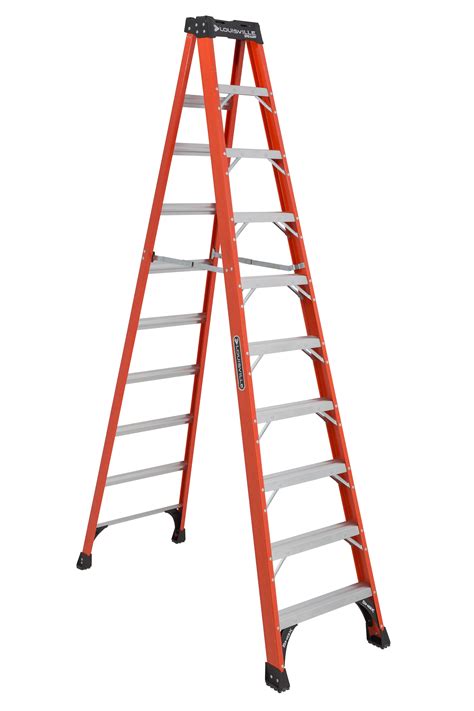 Louisville Ladder FS1410HD 10 ft. Fiberglass Step Ladder,Type IAA, 375 ...