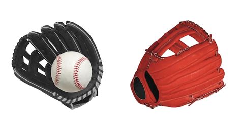 Premium Photo | Leather gloves with baseball