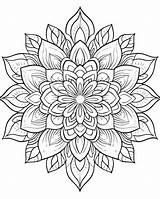 Mandala Coloring Pages Adult Pencil  Premium AI Generated Image sketch template