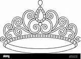 Princess Crown Coloring Page Isolated Stock Vector Image & Art  Alamy sketch template