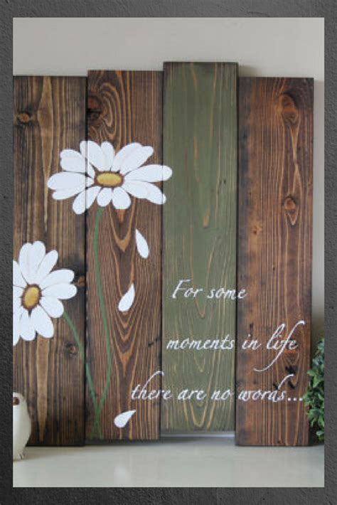 Reclaimed wood wall art - Pallet wall art - Daisy wall art - Pallet ...