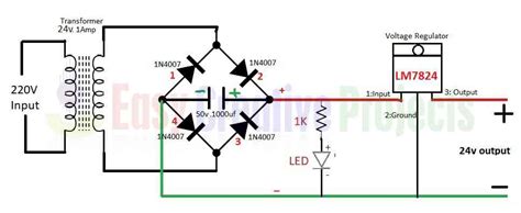How to make 24v adapter or DC power supply easy at home