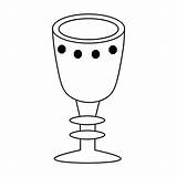 Dibujo de copa Medieval Para Colorear  Vector Premium sketch template