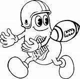 SpongeBob Football Player Coloring Pages  sketch template