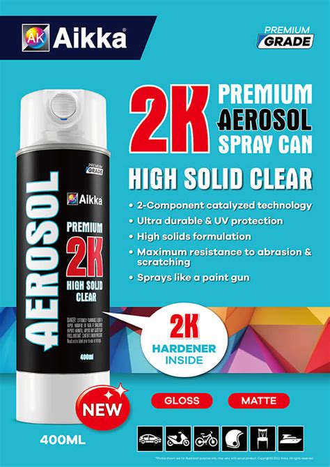 AIKKA 2K AEROSOL HIGH SOLID CLEARCOAT SPRAY PAINT 2:1 Price, Reviews