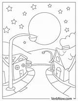 Free MOON Coloring Pages For Download Printable PDF sketch template