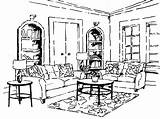 Living Room Coloring Pages sketch template