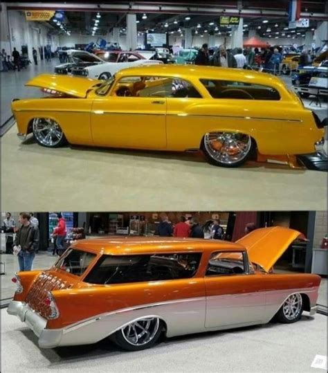Orange and White Classic Car at Car Show | Cool Old Cars