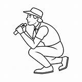 Premium Vector  Golfer Coloring Pages For coloring Book sketch template