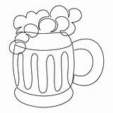 Boccale Di birra Disegno A Una Linea Grafica Continua Design  sketch template