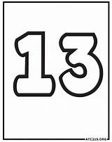Free Number 13 Coloring Page Download Printable  ATC21S sketch template