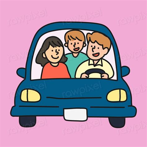 Family car clipart, traveling illustration | Premium PSD - rawpixel