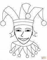Jester Face coloring page  Free Printable Coloring Pages sketch template
