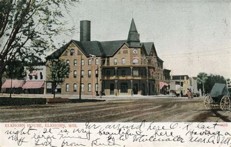 Elkhorn House | Postcard | Wisconsin Historical Society