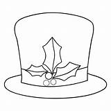 Snowman Top Hat Coloring Page sketch template