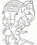 Kids With Circus Elephant coloring Page  Download Print Or Color sketch template