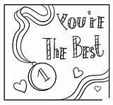 Youre The Best  Encouraging Note coloring Page ColouringPages sketch template