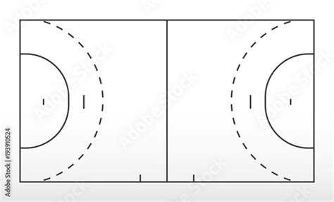 "Field for handball. Outline of lines handball field." fichier vectoriel libre de droits sur la ...