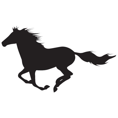 Galloping Horse Silhouette Vinyl Sticker Car Decal