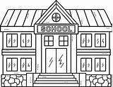 School Building Isolated Coloring Page For Kids 21501581 Vector Art At  sketch template