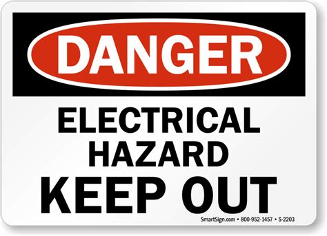 Electrical Hazard Signs | Electrical Hazard Warning Signs