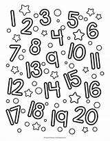 FREE Printable Number Coloring Pages For Numbers 1 20 sketch template