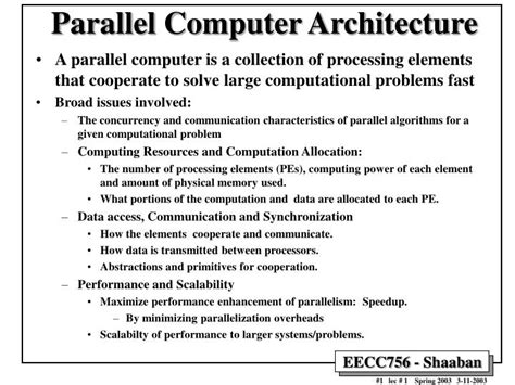 PPT - Parallel Computer Architecture PowerPoint Presentation, free ...