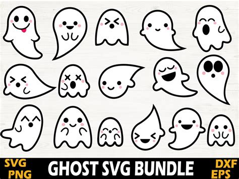 Cute Ghosts Svg Bundle Cute Ghost Png Ghost Svg Png - Etsy