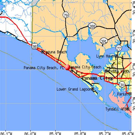 Map Of Panama City Beach In Florida - Link-Italia - Panama Florida Map ...