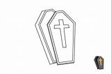 Coloring Halloween Coffin Graphic By Custodestudio · Creative Fabrica sketch template