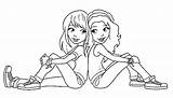 Printable Girls BFF Coloring Page  Free Pages sketch template