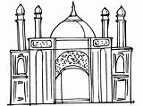 Mosque Ausmalbilder Islamic Moschee Colouring Toddlers Malvorlagen  sketch template
