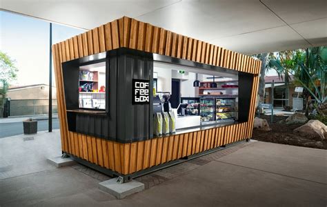 The Coffee Box, Brisbane. Design by SYNC | Progettazione chiosco, Chiosco, Prefabbricati