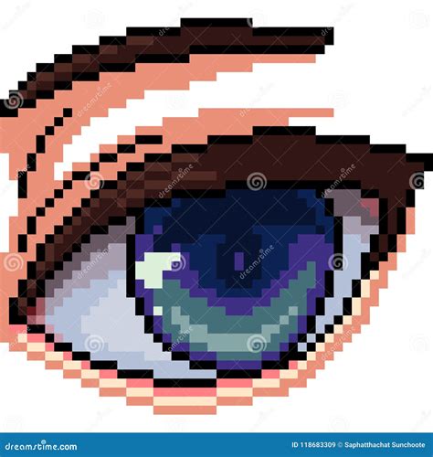 Vector pixel art eye stock vector. Illustration of woman - 118683309