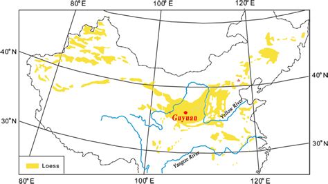 Location map showing the loess distribution in China and sampling site | Download Scientific Diagram