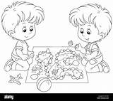 Coloring Pages Kids Playing Games sketch template