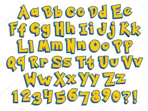 Pokemon Font Alphabet