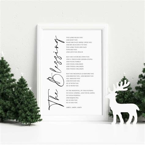 The Blessing Elevation Worship Lyrics Wall Art Print Numbers - Etsy