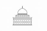 Islamic Mosque Icon Coloring Page Graphic By Lirisyaco · Creative Fabrica sketch template