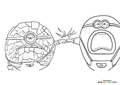 Mega minions Dave and Jerry - Coloring Pages for kids