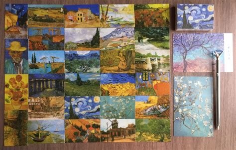 28 van Gogh artwork mini postcard famous oil paintings | Etsy