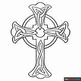 Celtic Cross Coloring Pages sketch template